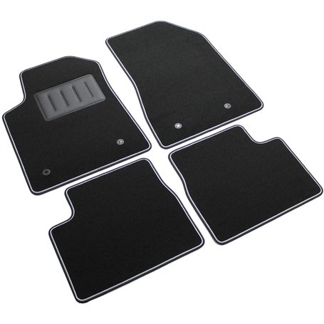ilTappetoAuto by Fabbri 3 - SPRINT00106 - Tapis de Voiture sur Mesure en Moquette Antidérapante Noire Compatible avec Alfa Romeo