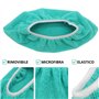 Lot de 4 chaussons vadrouille pour le sol, housses de copa réutilisables pour nettoyer, tissu de sol en microfibre hautement abs