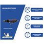 MICHELIN Coffret Meuleuse Droite - 10 Meules - 2 Mandrins - 2 Clés de Serrage - Consommation d'Air : 150-170 l/min - Pression d'