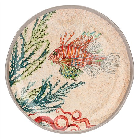 THUN Sea Life by Rose & Tulipani Rose & Tulipani Lot de 2 assiettes à salade en mélamine 100