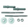Kit de fixation (8 pièces) pour lavabo suspendu vis/goujon Ø10x120mm à double filetage - cheville E12 évier sanitaire béton briq