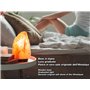 BEPER P201UTP100 Lampe de Sel de l'Himalaya Naturelle - Unique Faite à la Main avec Base en Bois Rose