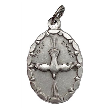 MÉDAILLE OVALE DU SAINT-ESPRIT (LA COLOMBE DU SAINT-ESPRIT) - LES MÉDAILLES DES SAINTS PATRONS - 100% FABRIQUÉ EN ITALIE
