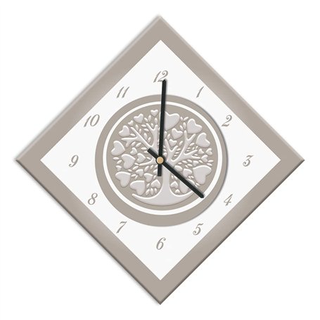 Horloge Murale recouverte de Papier laminé Mat - Convient pour Salon