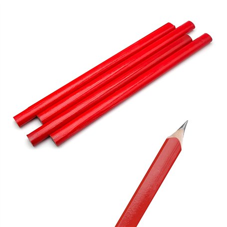 BullTek Lot de 4 crayons ovales de charpentier