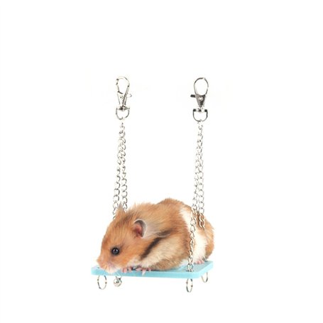 OMEM Pets Petit Terrain de Jeux en Bois balançoire Jouets pour Hamster