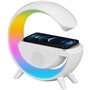 AntDau71 - Haut-parleur Bluetooth Lampe De Table Lumière Led 7 Couleurs. Chargeur Sans Fil Audio Lampe En Forme De G. Boîtier Bl