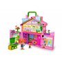 Pinypon - Maison Mallette Rose, Grande Maison de Poupées Pliante, Nombreuses pièces différentes et des Accessoires de Tous Les J