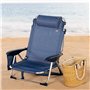 Chaise de Plage Aktive Bleu foncé 51 x 45 x 76 cm Plage