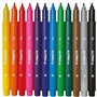 Alpino - Lot de 12 marqueurs à fibre pointe ronde 1 mm | Encre à base d'eau qui ne traverse pas le papier | Super lavables sur l
