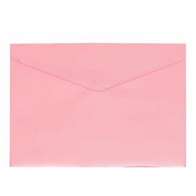 Grafoplas Enveloppe plastique avec fermeture clic Ecoplás | Taille 4 | Couleur rose doux translucide | 17
