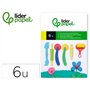 Instruments à Modeler Liderpapel pour pâte à Modeler en Plastique. Boîte de 6 pièces.