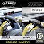 Artago 869 Antivol Voiture Haut de Gamme, Canne Antivol Voiture Plus Sûr Autour du Rayon, Bloque Volant Verrouillage Plus Pratiq