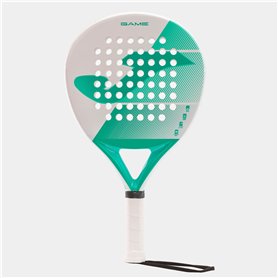 Joma - Raquette Paddle Game Control - Fibre de verre - Noyau Eva Soft - Blanc Turquoise