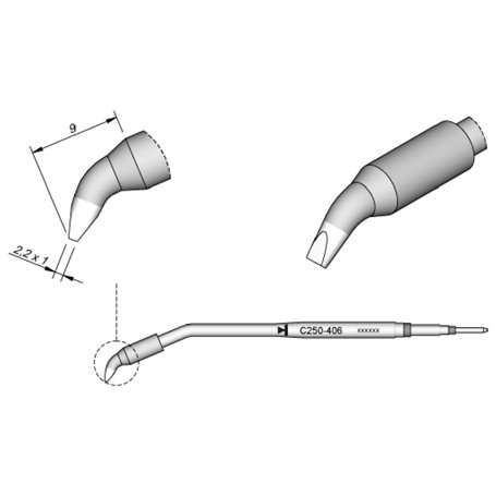 JBC C250406 à souder pour aluminium 2 A
