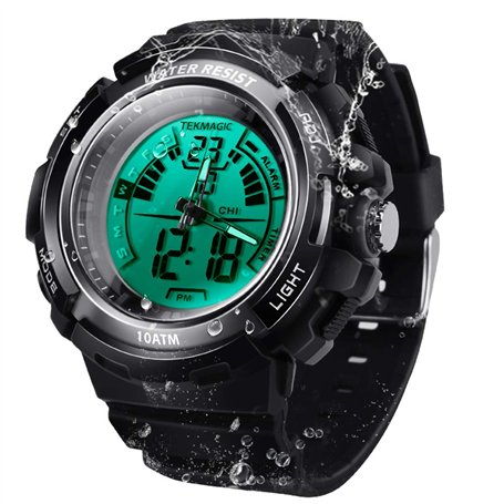 100m Imperméable Submersible Montre de Natation avec Fonctions Alarme et Chronomètre
