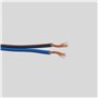 HALOTEC. 25 mètres Câble parallèle flexible bleu-marron PVC 2 x 0,50 mm² | Câble double polarisé | Cordon électrique parallèle p