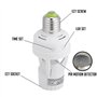 PS-TECH Douille avec détecteur de mouvement PIR Ampoules avec culot E27 pour une utilisation en intérieur avec réglage du temps 