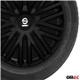 Sparco Enjoliveurs Bergamo - 16-pouces - Noir - Set de 4 pièces