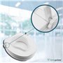 Rehausseur WC Adulte avec Abattant WC - 10 Cm de Hauteur - Siege Toilette Orthopédique avec Verrouillages Latérals de Sécurité -
