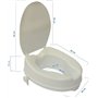 Rehausseur WC Adulte avec Abattant WC - 10 Cm de Hauteur - Siege Toilette Orthopédique avec Verrouillages Latérals de Sécurité -