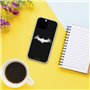 Personalaizer Coque pour iPhone 15 Pro Max - Coque en Silicone TPU Souple Transparente - Motif Batman Logo Blanc