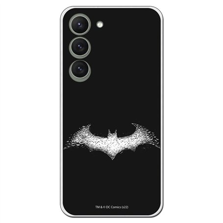 Personalaizer Coque pour Samsung Galaxy S24 - Coque en Silicone TPU Souple Transparente - Motif Batman Logo Blanc
