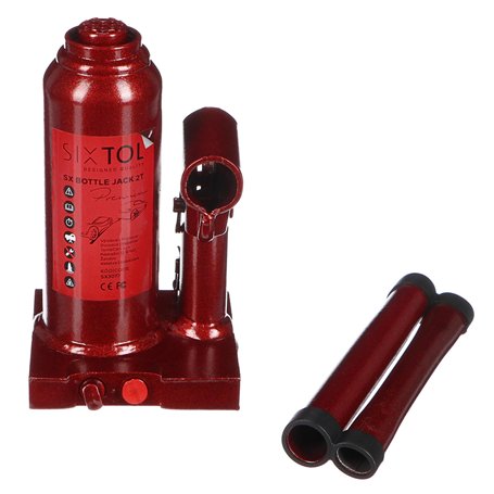 SIXTOL SX Bottle Jack Premium 2T Cric hydraulique 2 tonnes Qualité Professionnelle Construction entièrement soudée