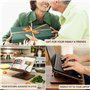 Vigo Support en bois pour livre de cuisine – Support pour ordinateur portable et livre de recettes – Réglable et pliable – Acces