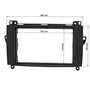 Kit de Montage Autoradio, Façade Cadre de Radio 1 DIN / 2 DIN, Adaptateur Compatible avec Mercedes Benz Classe A, Classe B, Vito