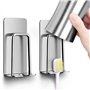 behone inherited 2pcs Porte brosses à Dents Mural en Acier Inoxydable