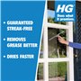 HG Nettoyant pour vitres et miroirs, nettoyant pour vitres sans traces, élimine efficacement la graisse et la saleté des fenêtre