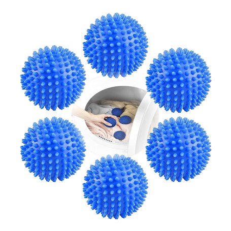 mohito Balles de Séchage pour Sèche-linge 6 Pièces Machine à Laver Boule De Séchage Boules pour Linge Plus Moelleux pour Accélér