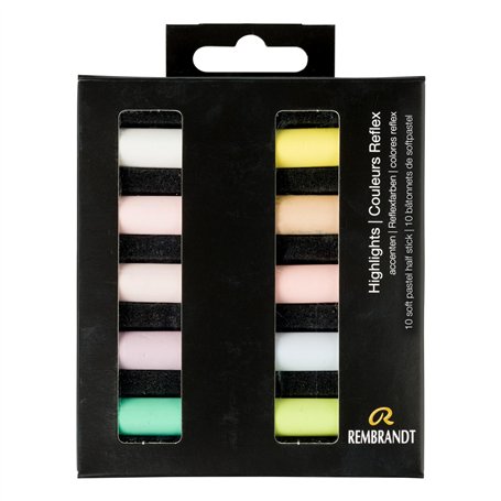 Rembrandt Professionnel Pastel Doux Set Surligneurs | 10 Demi-Pastels