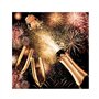 Serviettes décorées - Champagne et Artifice - lot de 20