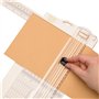 Vaessen Creative Massicot avec Plioir de 11,4 x 30,5 cm – Coupe-Papier et Plaque de Rainurage 2-en-1 Ivoire pour Scrapbooking, C