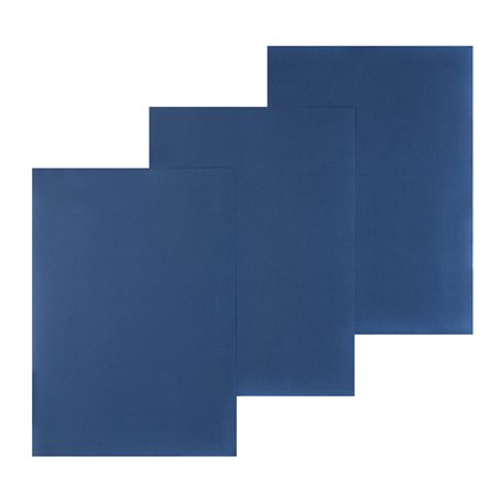Pavo Lot de 100 couvertures de reliure aspect lin 250 g/m² Bleu Format A4