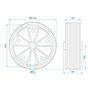 ProPlus 341549 Roue de Secours Jante en Plastique avec Pneu en Caoutchouc Plein 220 x 70 mm