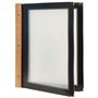 Bois Porte Menu Spine - A4 noir avec 2 inserts (4 pages).