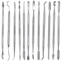 MMOBIEL Lot de 12 outils de sculpture de cire en acier inoxydable à double extrémité en polymère pour cicatrices SFX Outils de m