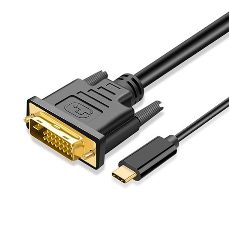 MMOBIEL Adaptateur de Câble USB-C vers DVI - USB-C Mâle vers DVI-D Mâle Dual Link Compatible avec MacBook