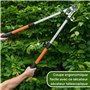 Recalma Sécateur télescopique, longueur du manche 50-82 cm, acier trempé de précision, coupe les branches plus épaisses que 44 m