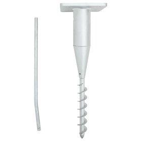 vidaXL Base de Parasol enterré avec Tringle 16x16x52 cm Acier ancrage au Sol du Parapluie Base de Parasol Base de Parapluie Pied