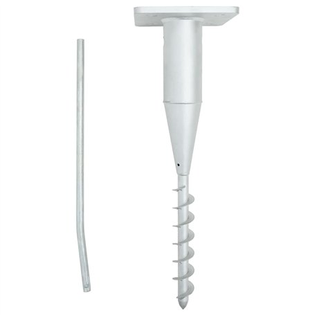 vidaXL Base de Parasol enterré avec Tringle 16x16x52 cm Acier ancrage au Sol du Parapluie Base de Parasol Base de Parapluie Pied