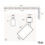 Qub Focus III – Système d’éclairage LED monophasé – 4 rails de 1m (400cm) – 6 spots GU10 orientables – forme en L – noir – modul