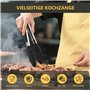 Pince Cuisine Inox Silicone, Lot de 2 Pinces Alimentaires 26cm et 33cm, Pince Barbecue Résistante à la Chaleur Avec Poignée Anti