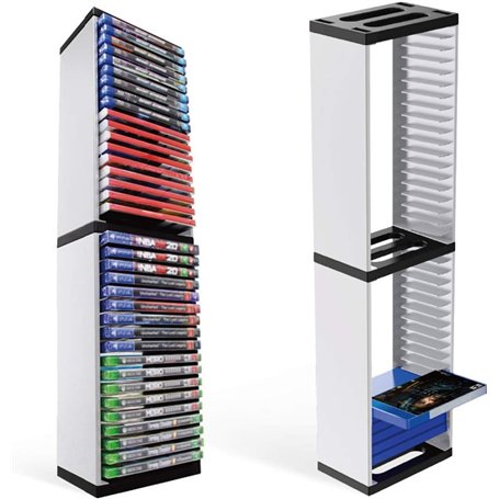 Queen.Y Support de Support de Stockage de Boîte de Disque de Jeu de Haute Qualité Durable pour Étagère de Stockage Ps5 Tenir 36P
