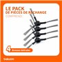 BAKUUM Lot de 4 brosses, balais latéraux, pour Xiaomi E12 E10. Pack de pièces de rechange et accessoires pour robot aspirateur