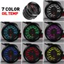 Jauge de Température D'huile de Voiture, Jauge de Température D'huile 2in 12V 40-140 ℃ Affichage 7 Couleurs Rétro-éclairage avec