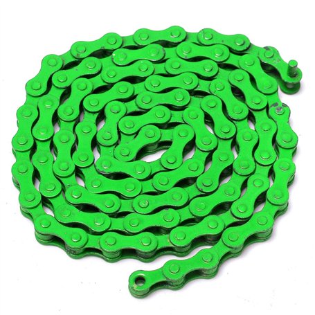 AAlamor 1/2 X 1/8Inch 96 Liens Simple Vitesse Coloré Chaîne Fixe Gear VTT BMX Vélo Vélo Sport Route - Vert